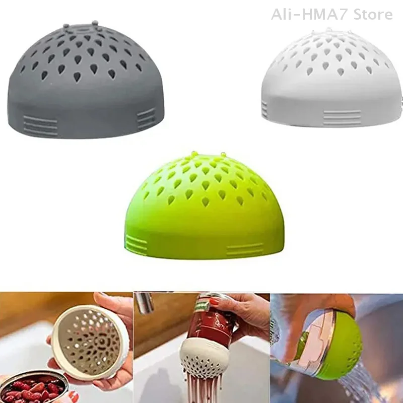 Food Grade Silicone Gel Filter Water Filter Cover Filter Funnel Multi-use Mini Colander Food Mesh Can Drainer Kitchen Gadget