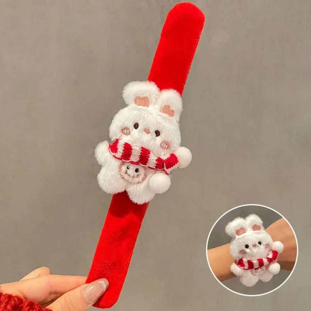 Bracelet de poignet en peluche pour Noël, style de poignet confortable, bande de poignet animale de dessin animé, créatif, proche, mignon