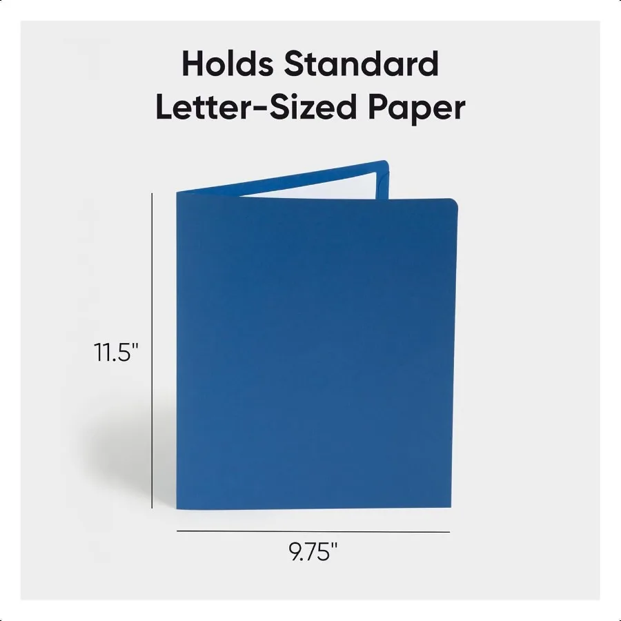 Cartella di carta per cartelle pesanti TwoPocket con tasche formato lettera blu scuro 25 per scatola 87854