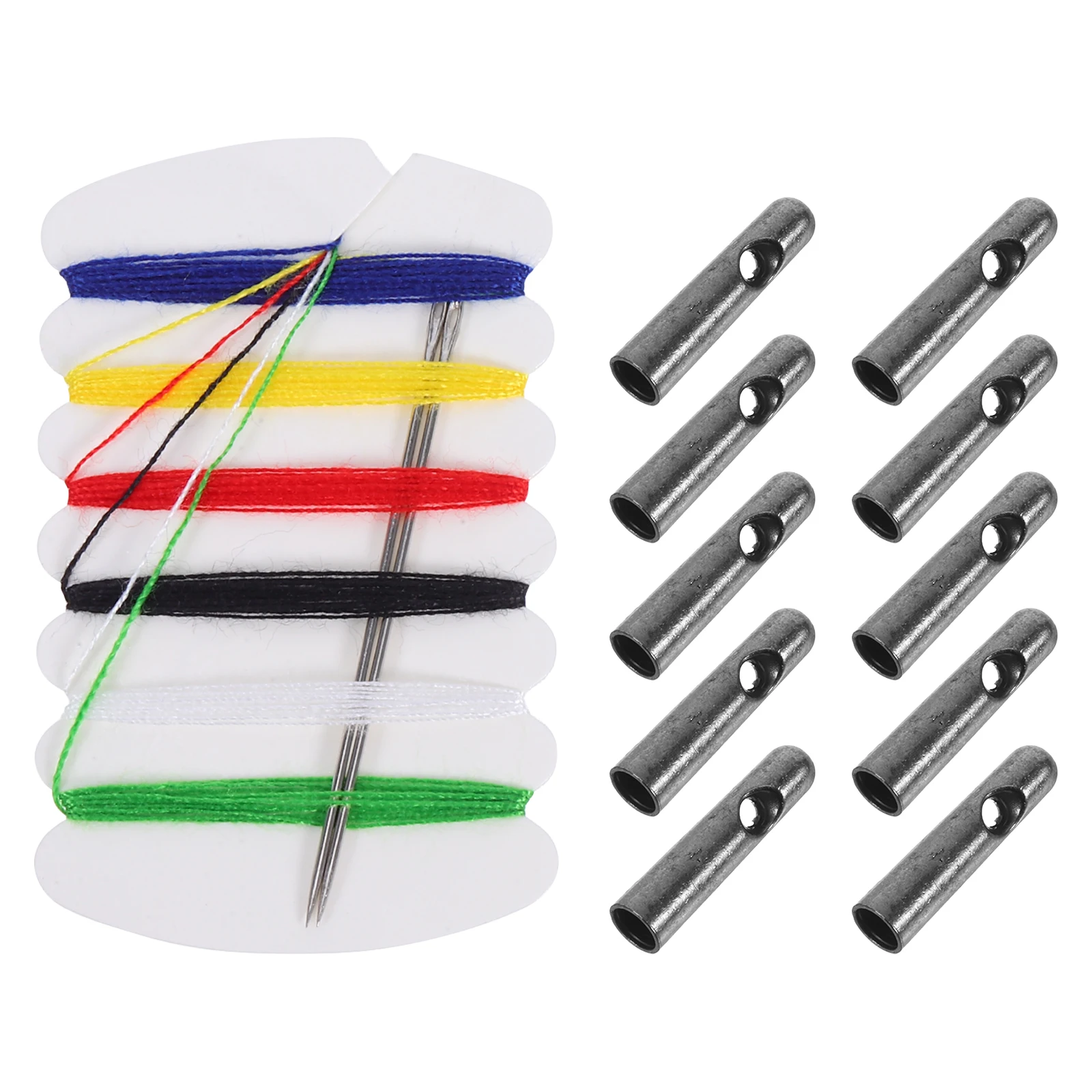 

10 Pcs Umbrella Bead Accessories Repair Parts Tail Double Hole Beads Replacement Sun Outdoor Head Plastic Tips Folding Ribs