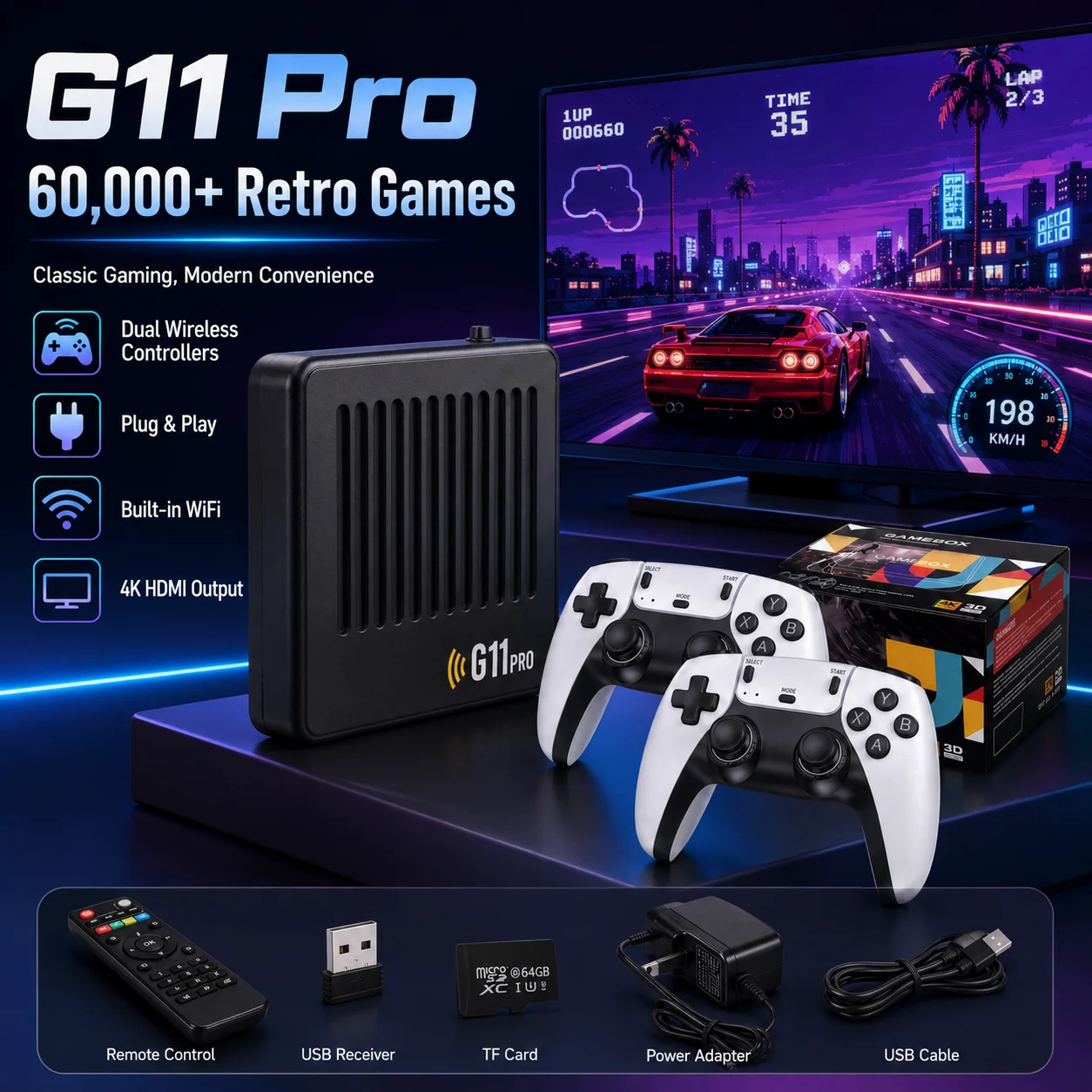 Retro Gaming Hdmi Stick - Console de jeux rétro Game Box
