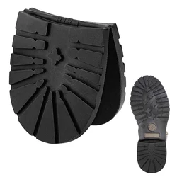 1 pc Anti Skid Rubber Shoes Bottom Heel Sole Wear Resistant Raised Grain Repair Sole Pad for Boot Leather Shoes Black 165x73x6mm