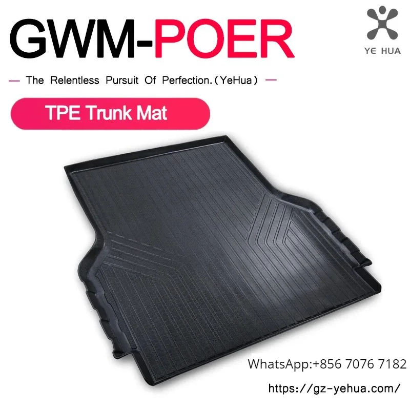 Great Wall Poer Gwm Poer 2019-2023 TPE Car Trunk Mat Waterproof Dirt-resistant Cargo Liner Christmas and New Year Gift