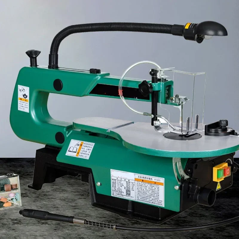 New 220v Desktop Jig Saw 16 Inch H1602 Household Wire Carved Flower Pull Metal Wood Plank Cutting Wire Saw