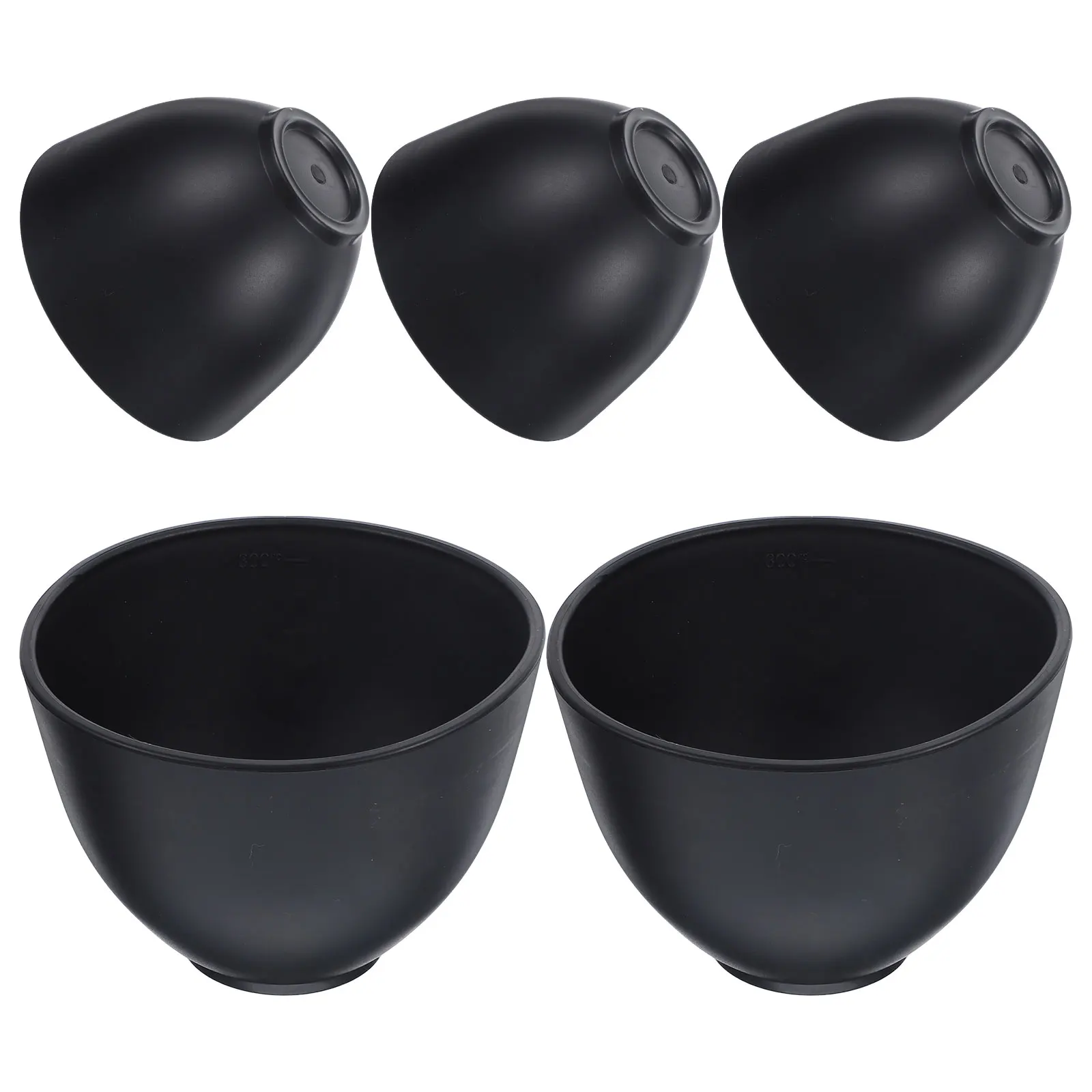 

5Pcs Black 5x7cm Silicone Mask Bowls DIY Mixing Containers for Facial Spa Diy Mask Supply Tools Hairdressing Oil Bowl