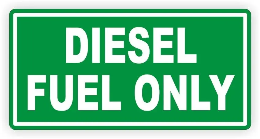 DIESEL FUEL ONLY Vinyl Decal Sticker Label Fuel Door Truck Turbo Weatherproof