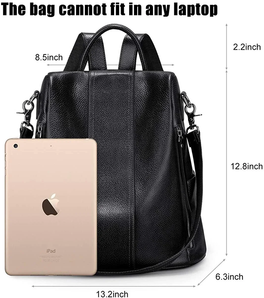 Mochila antirrobo de cuero genuino suave para mujer, bolso de hombro de moda, mochilas femeninas de cuero de vaca