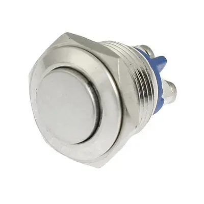 

16mm Hole Flush Mount Momentary NO SPST Metal Round Push Button Switch