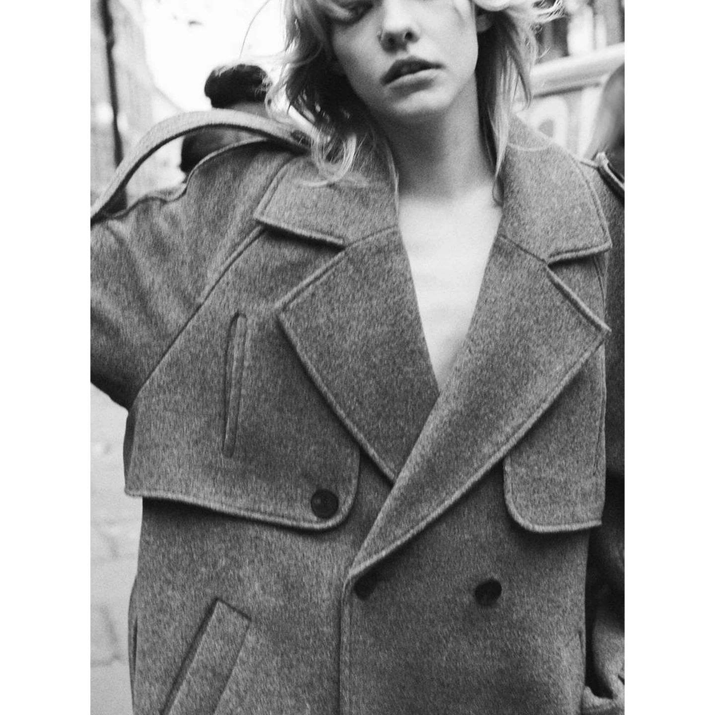 Cappotto invernale da donna nuovo casual con colletto lungo Sve con cintura doppio petto in fibra di poliestere 00% capispalla Faion