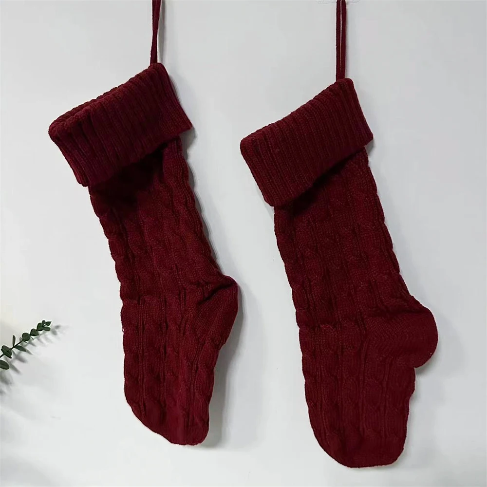 Personal isierte Namens strümpfe gestickter Name Weihnachts baum Ornament Süßigkeiten Tasche Geschenk Socken Frohe Weihnachten Strümpfe liefern