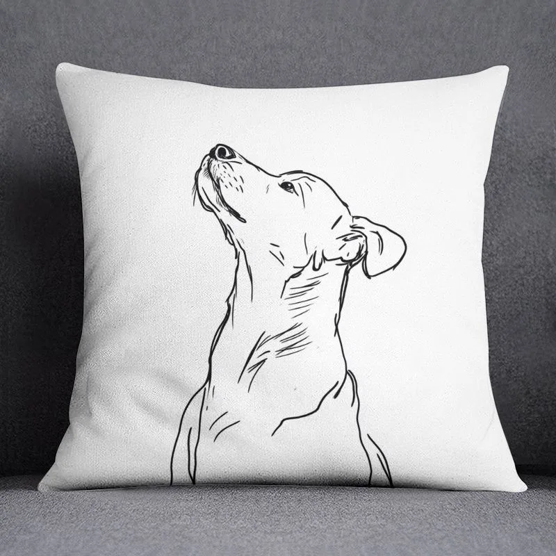 Cartoon Puppy Cute Pillowcase Sofa Cushion Cover Bedside Pillowcase Square Universal Home Decoration
