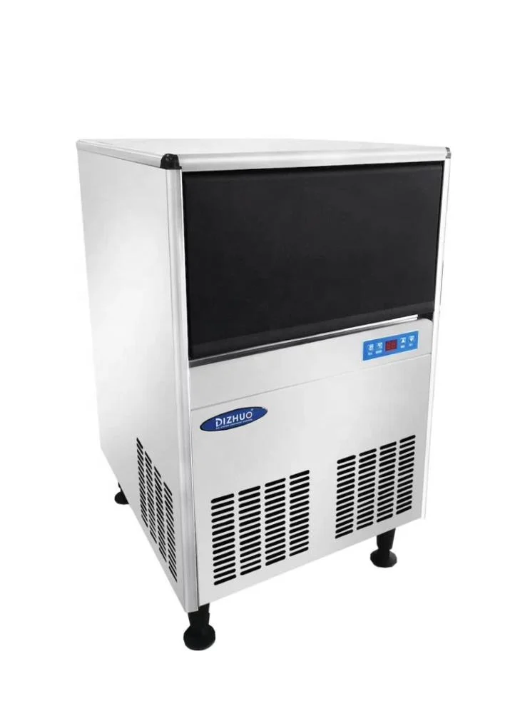 CE ETL Ice Making Machine Cube 100kg 200lb Commercial Air Cooling Ice Maker Freezer