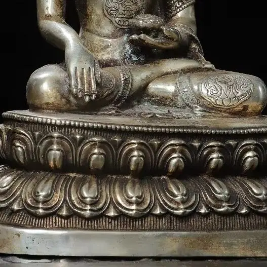 Old Bronze Gilded Silver Northern Wei Buddha Shakyamuni sitting Buddha Lotus  Buddha Terrace Amitabha Buddha Worship Hall