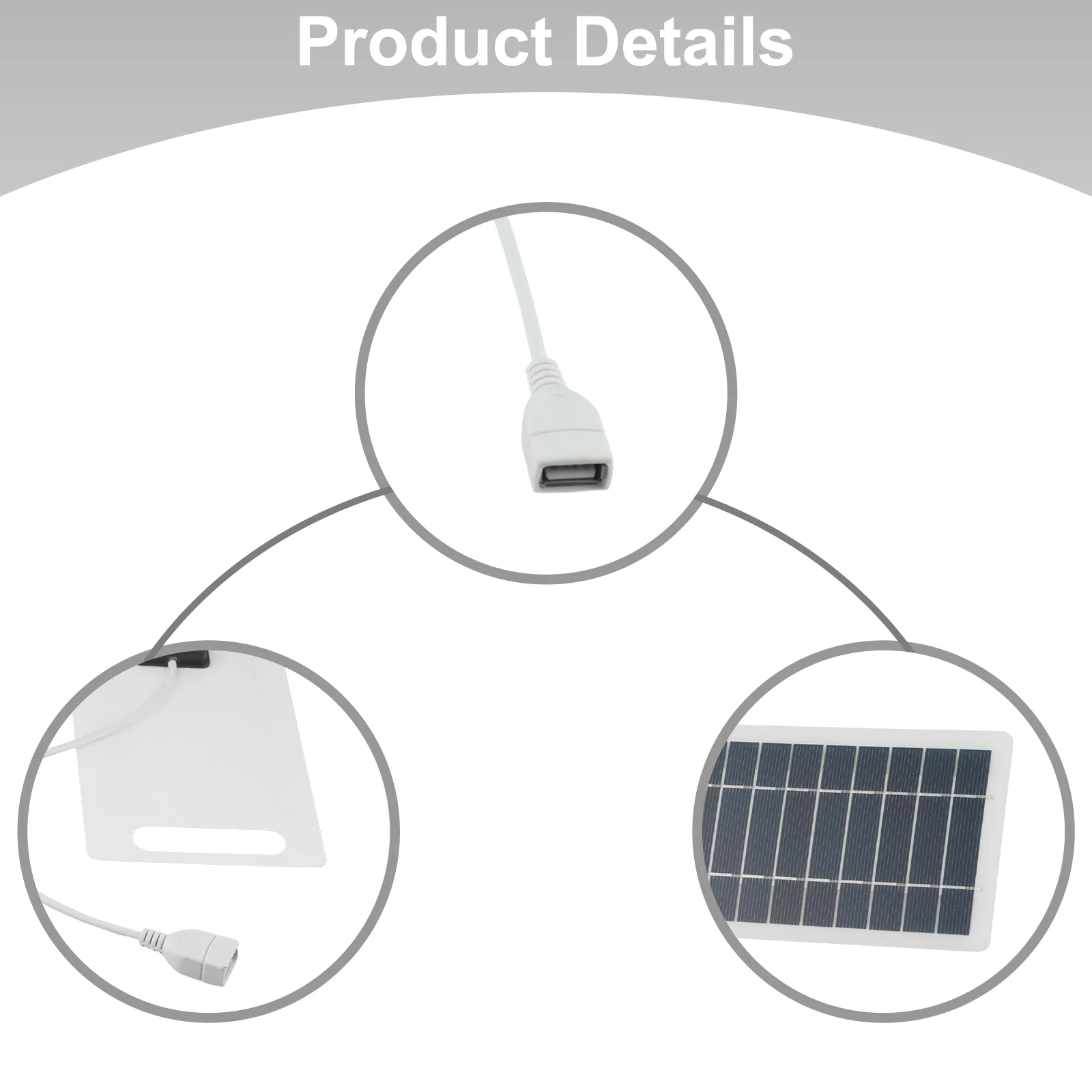 2W 5V Portable Solar Panel with Waterproof Feature for Mobile Phone and Low Power Device Charging on Camping and Hiking Trips