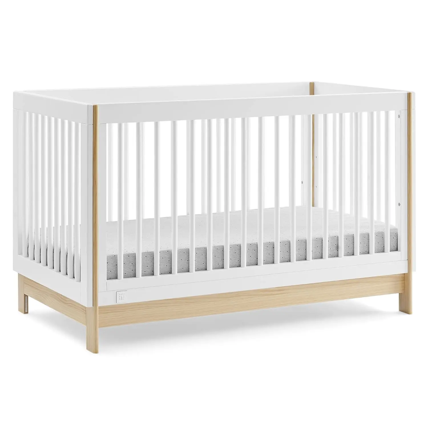 

GAP babyGap Tate 4-in-1 Convertible Crib - Greenguard Gold Certified, Bianca White/Natural