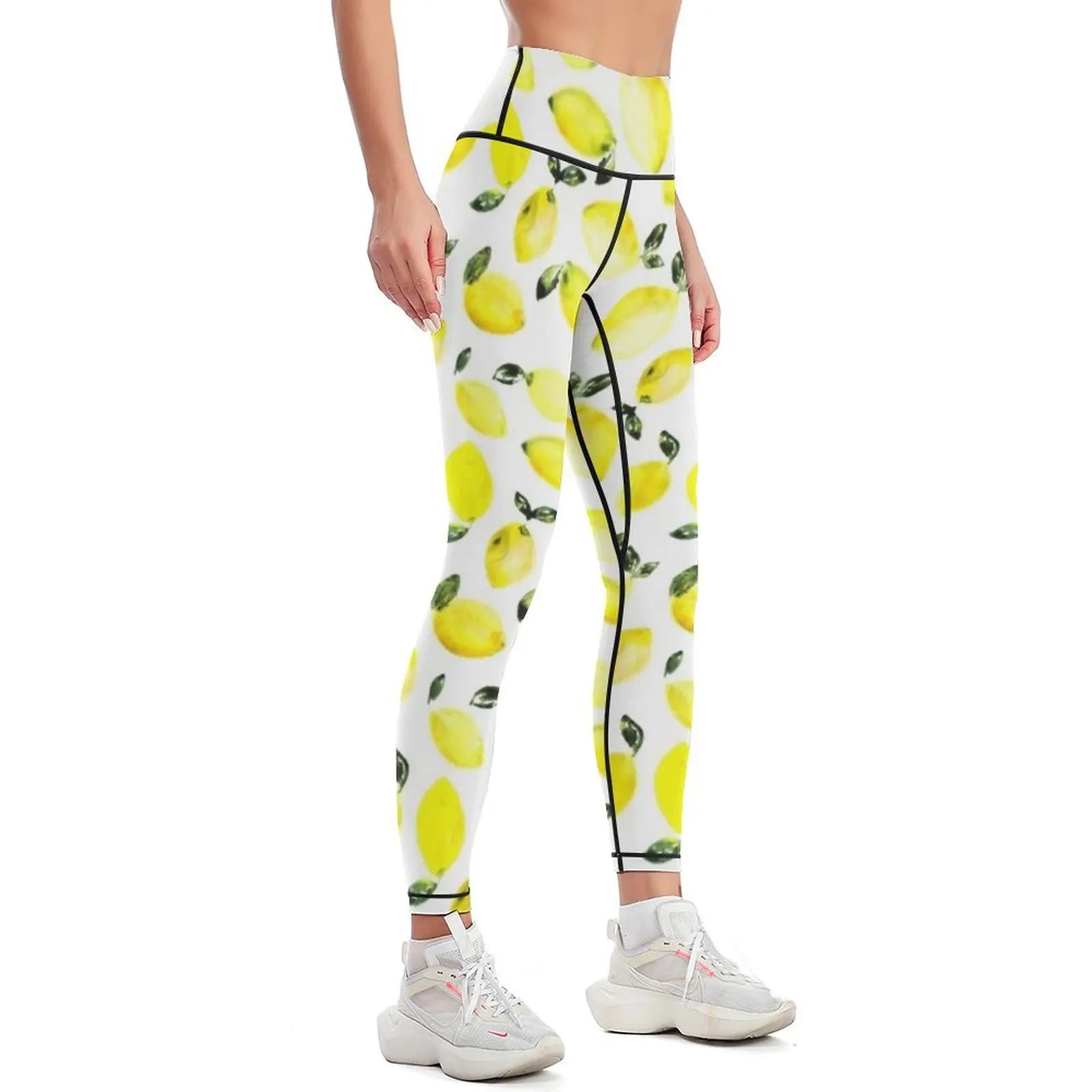 Lemons Leggings sports tennis for Sports female push up tights for Leginsy push up Womens Leggings