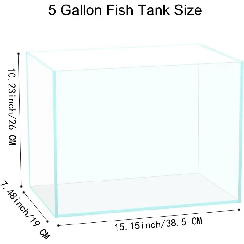 Small  Easy-to-maintain Glass Aquarium  Transparent Glass  Easy-to-clean Freshwater Fish tank  Decorative Fish tank for Home Use