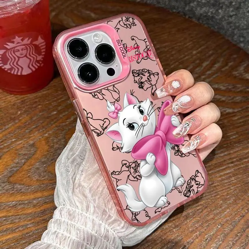 Disney Mary Cat For iPhone 15 Pro Max 14 13 12 11 XS 14 Pro Max X XR Plus Shockproof Mobile Phone Case soft funda case