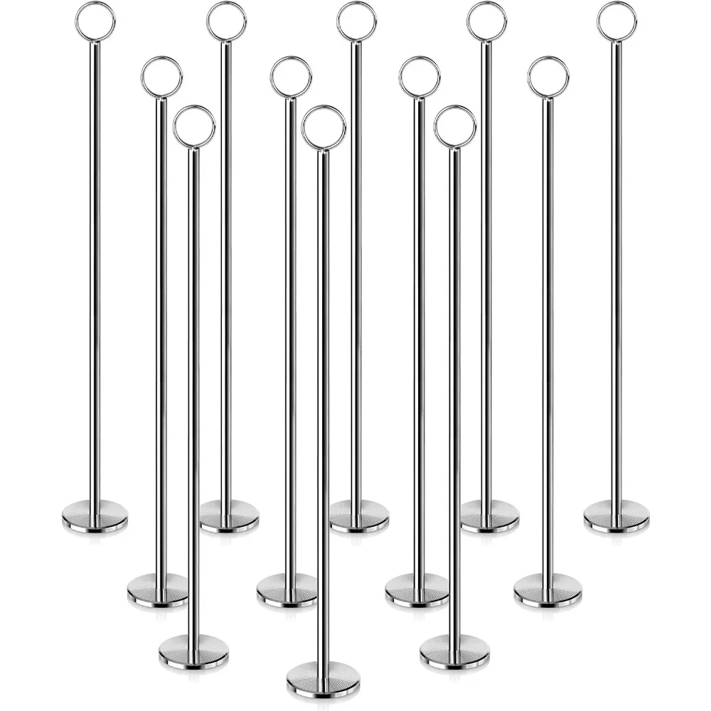 New Star Foodservice 23305 Ring-Clip Table Number Holder/Number Stand/Place Card Holder, 18-Inch, Set of 12