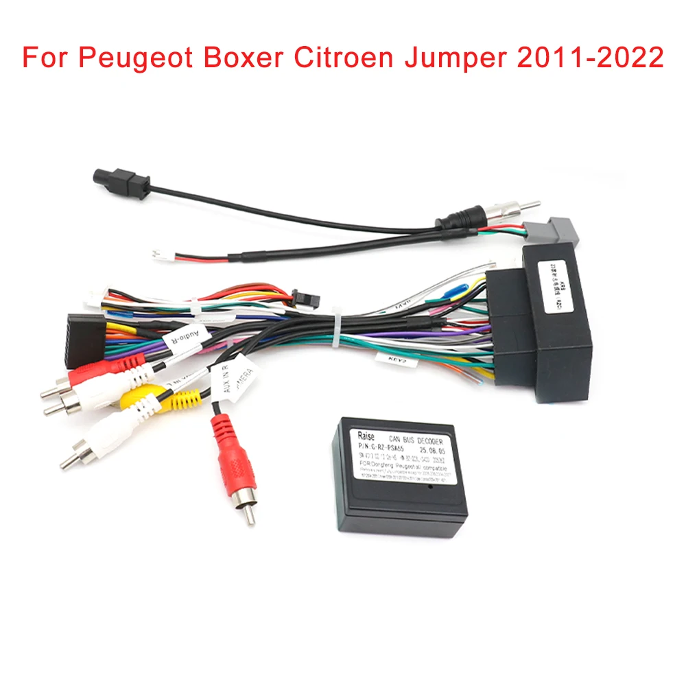 Auto 16-Pin Kabelbaumadapter Canbus-Box für Citroen Jumper Peugeot Boxer 2011-2022 Radio-Stromkabel