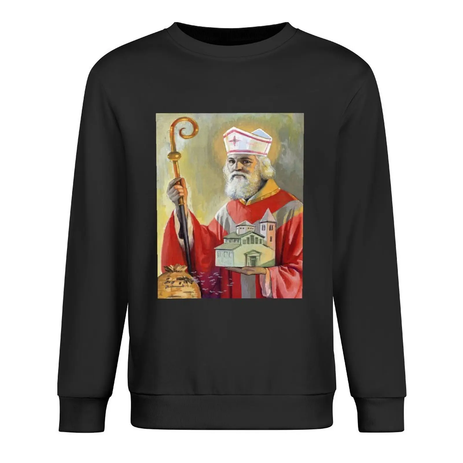 

St Ambrose Pullover men clothes men's winter sweater anime clothes mens clothing graphic sweatshirts