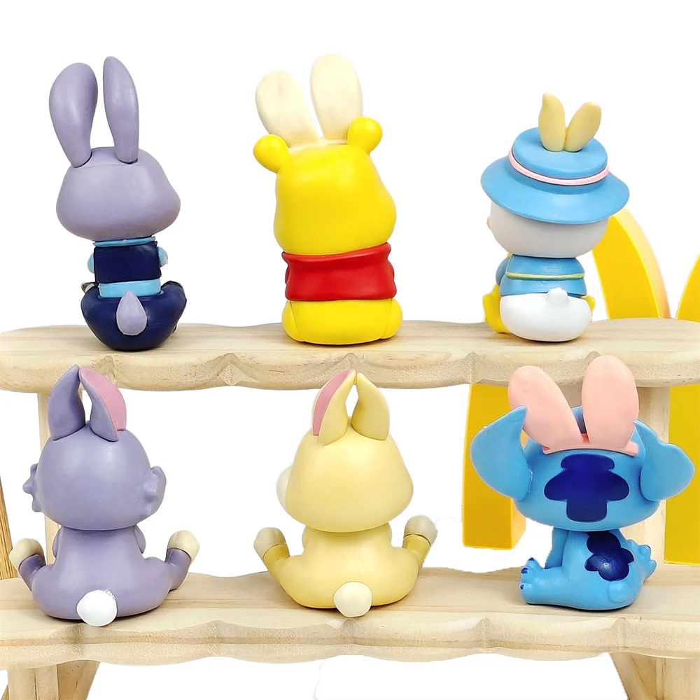 Disney Stitch Winnie the Pooh Paperino Series Scatola cieca a sorpresa Simpatico cartone animato Ornamento da tavolo Giocattolo Regalo Scatola misteriosa Kawaii