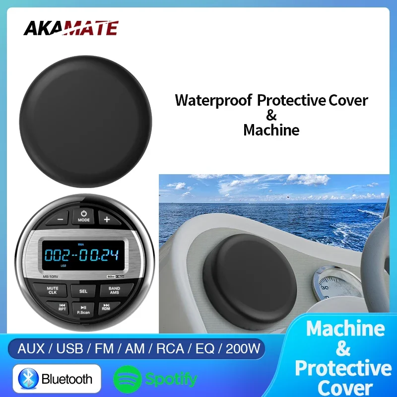 For Marine Radio Cover Soft Silicone Protector FM Boat Radio MP3 Player Waterproof for UTV ATV SPA RZR