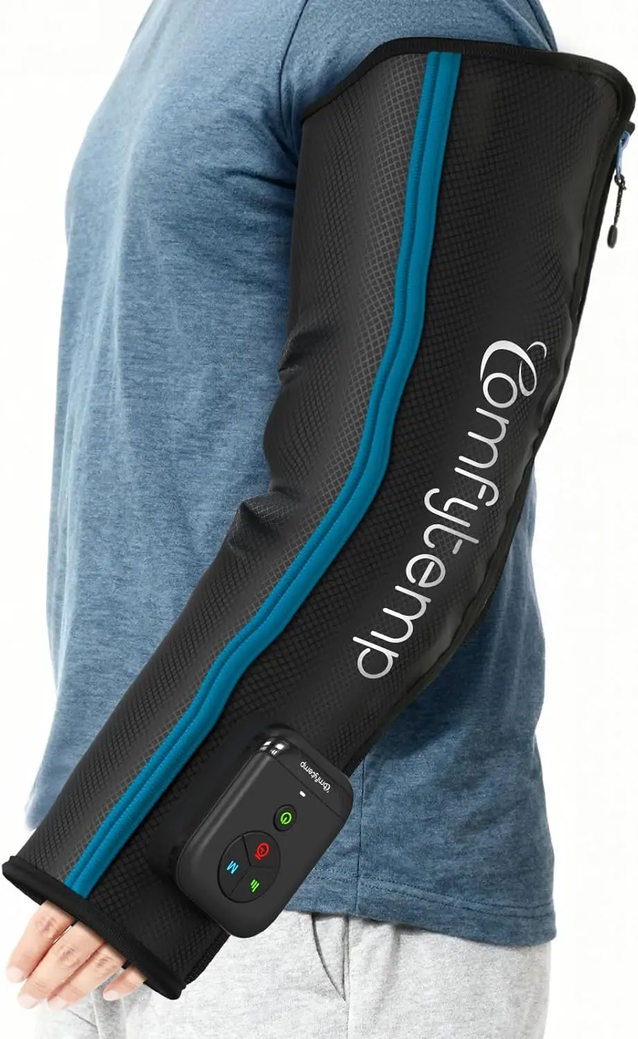 

Full Arm Air Compression Massager for Pain Relief, Cordless Sleeve for Circulation, Fits 11-15 in Upper Arm