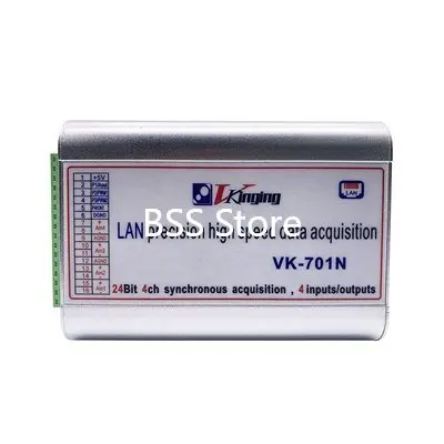 VK701N Ethernet LAN 24-bit data acquisition card uV acquisition 100K four-channel synchronization module sensor