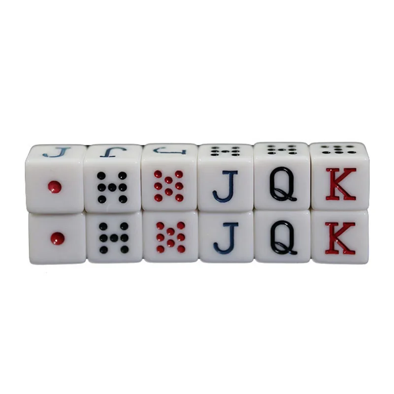 10pcs/set  Poker Dice Board Game Accessories 16mm