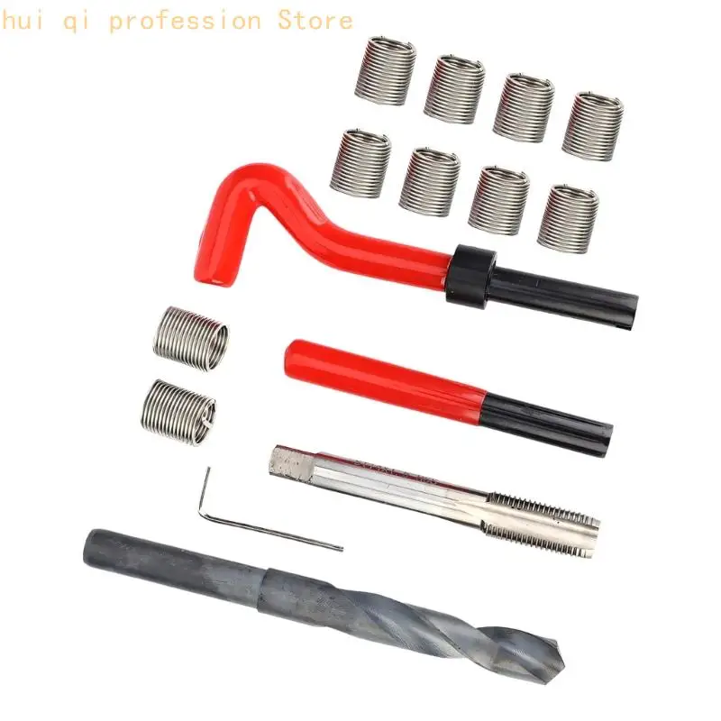 14 5 Gewindeloch-Reparatursatz mit 25 Drahteinsätzen, Bohrer, Gewindebohrer und manuellen Installationsartikeln für – Detail 10