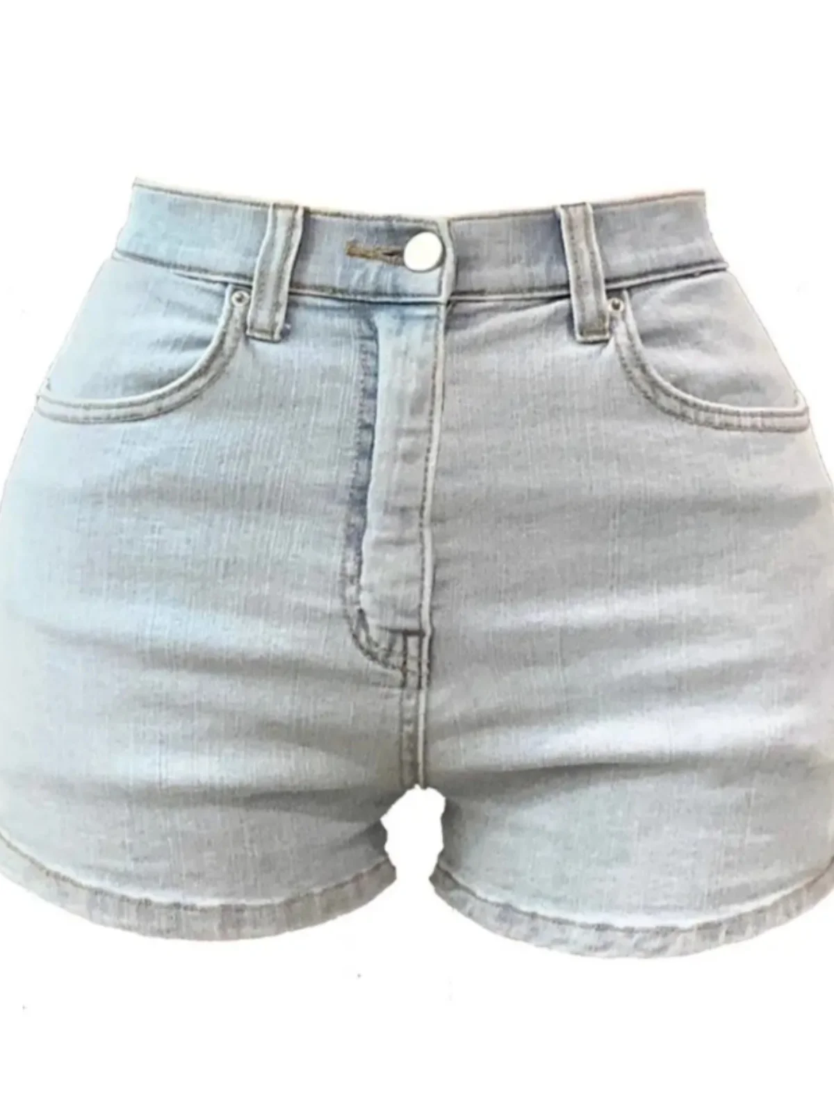 

High Waist Stretchy Slimming orts Women's Denim High Waist Elastic Tightening Hip Enhancing Long Legging Summer Hot Pants