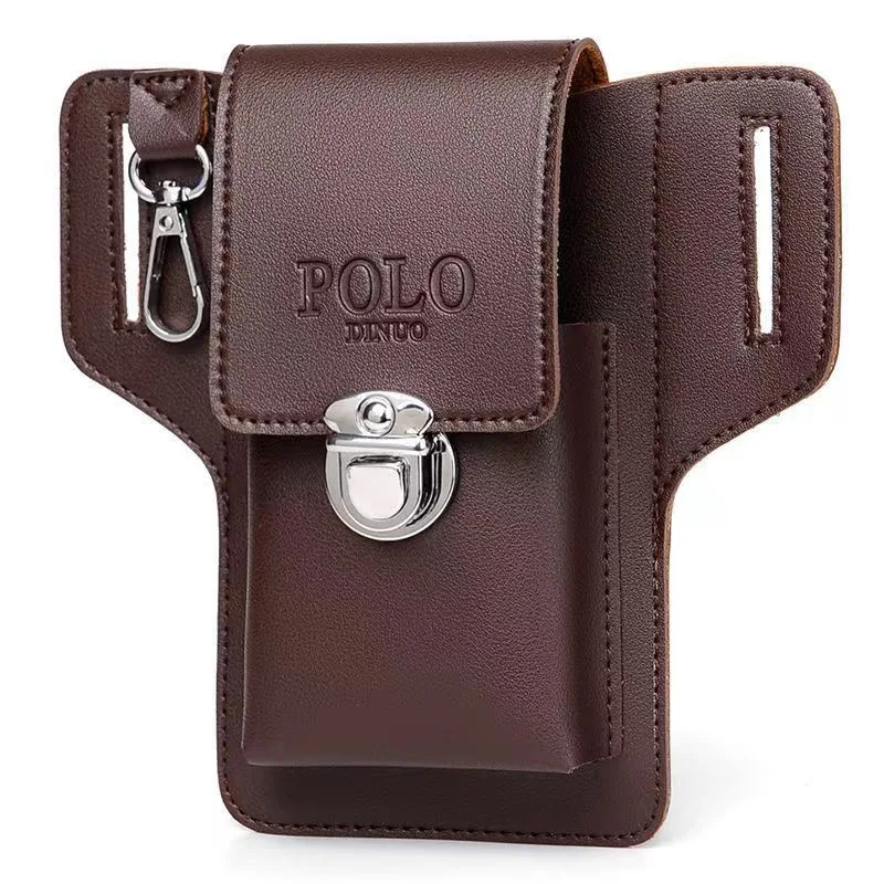 Convenient Mobile Phone Bag Cigarette Bag Wear-resistant Men Belt Hanging Key Waist Bag Construction Site Cigarette Card Holder