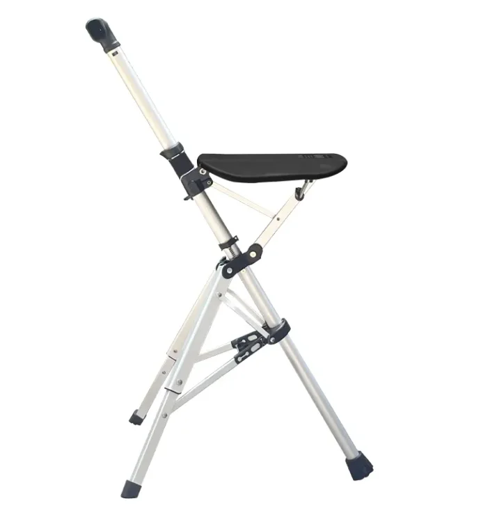 عالية الجودة الطبية في الهواء الطلق متعددة الوظائف مقعد مريح للطي كرسي قابل للطي عصا المشي لكبار السن #4