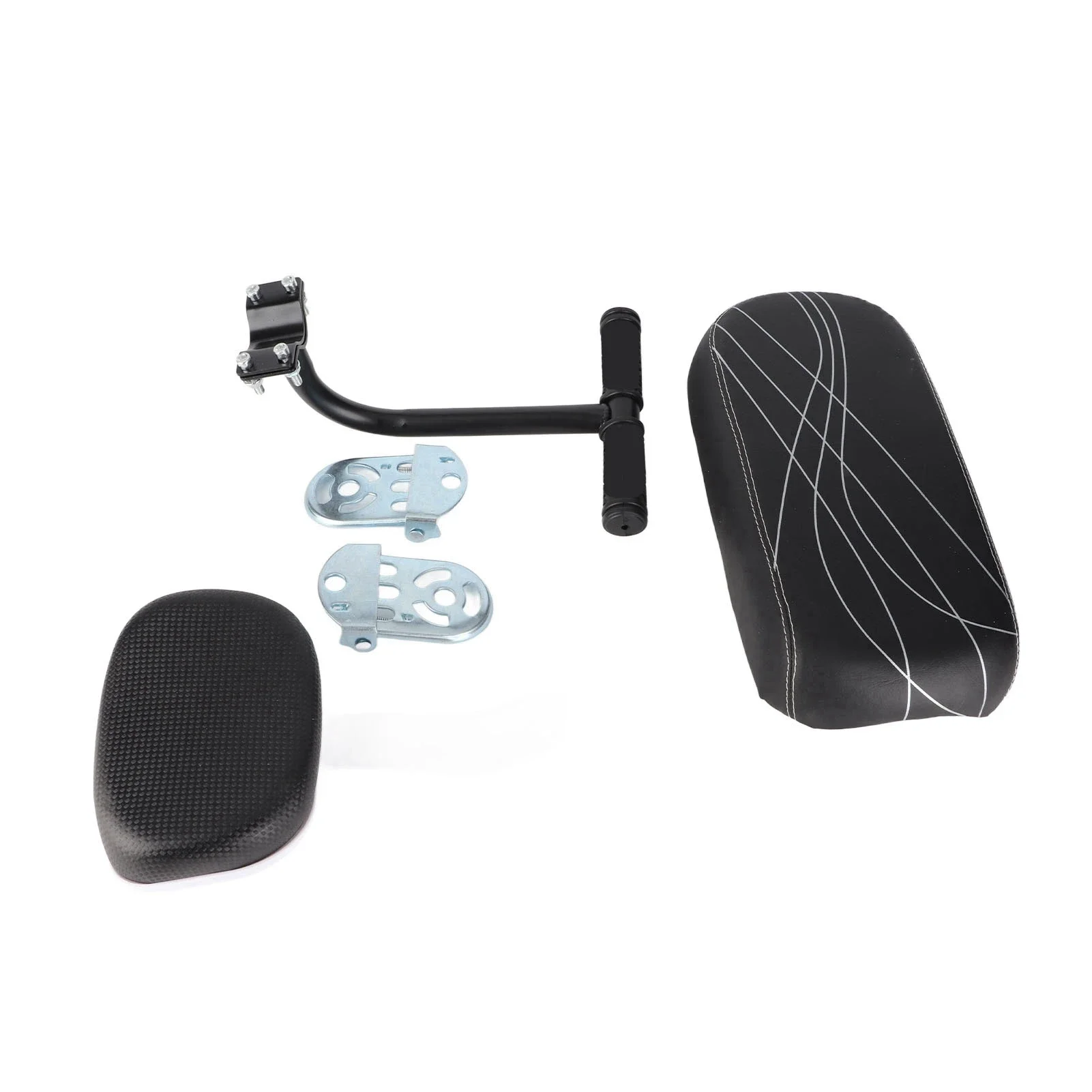 

Bike Child Back Rear Seat Cushion Backrest Armrest Footrest Set Accessory
