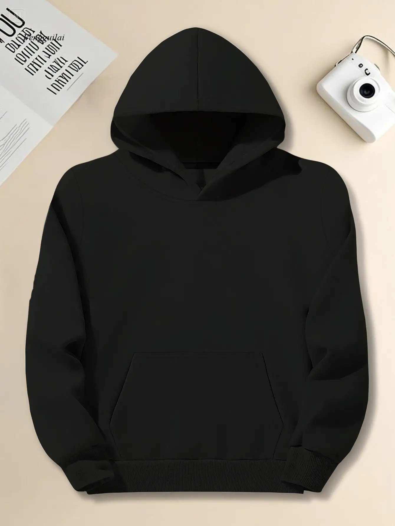 Moletom com capuz Oncology Christmas Crew Awareness – Fita verde e estampa de símbolos, moletom com capuz de ajuste relaxado com bolsos