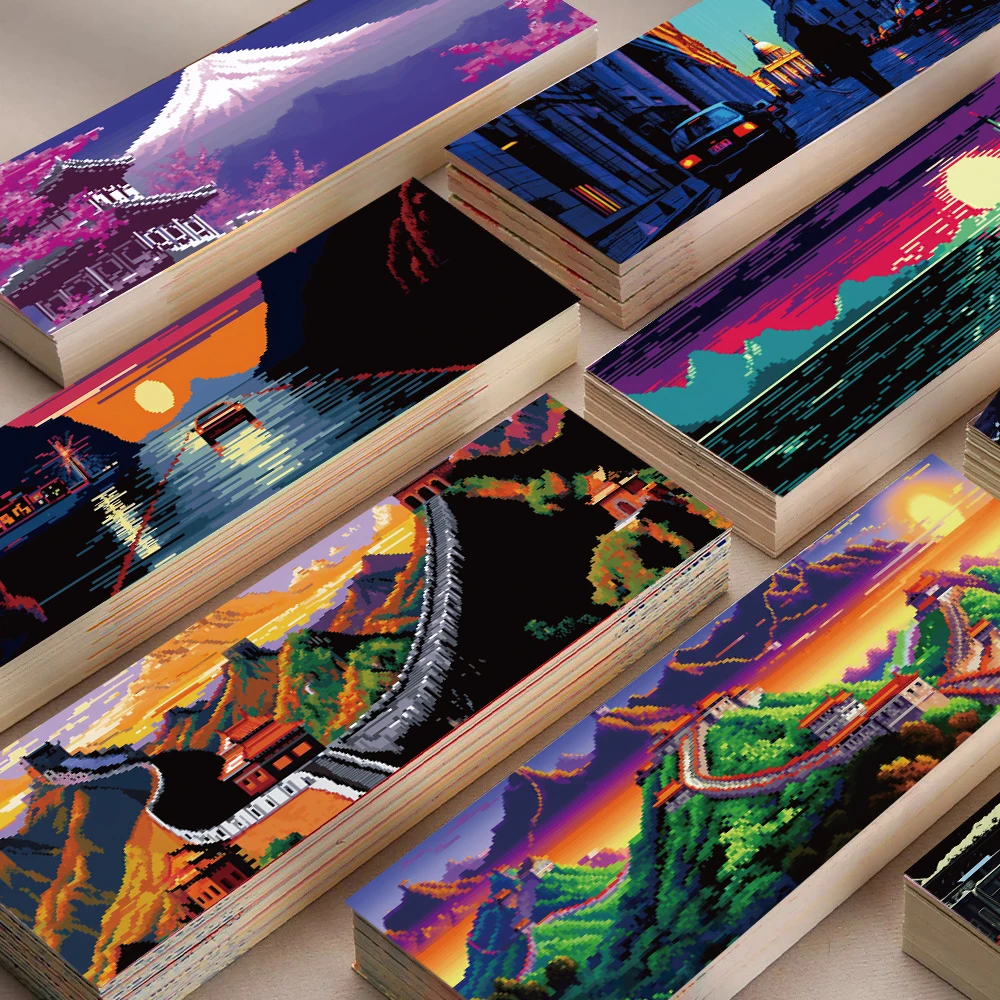 30PCS Retro E-book Signature Bookmark Birthday Cafe Skateboard Readers and Lovers Party Gifts Motorcycle Beautiful Bookmark