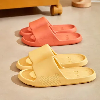 נעלי בית רכות זוגות דף הבית בחוץ slipper קיץ נשים שינה עבה תחתון נעליים חוף סנדלים גברים להעיף נעלי מקלחת