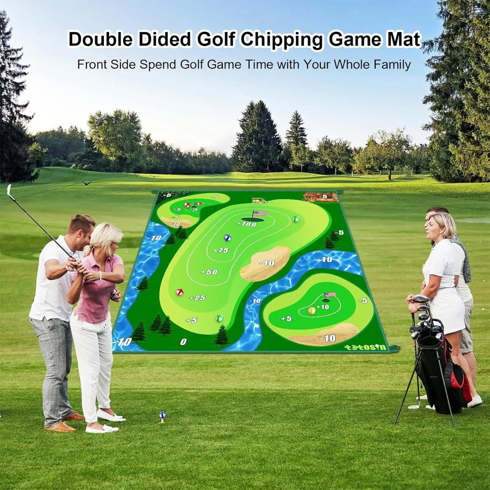 

Golf Mats Practice Outdoor Practice Equipment For Sports Double-Sided Golf Exercise Mat For Indoor Outdoor Home Backyard Range