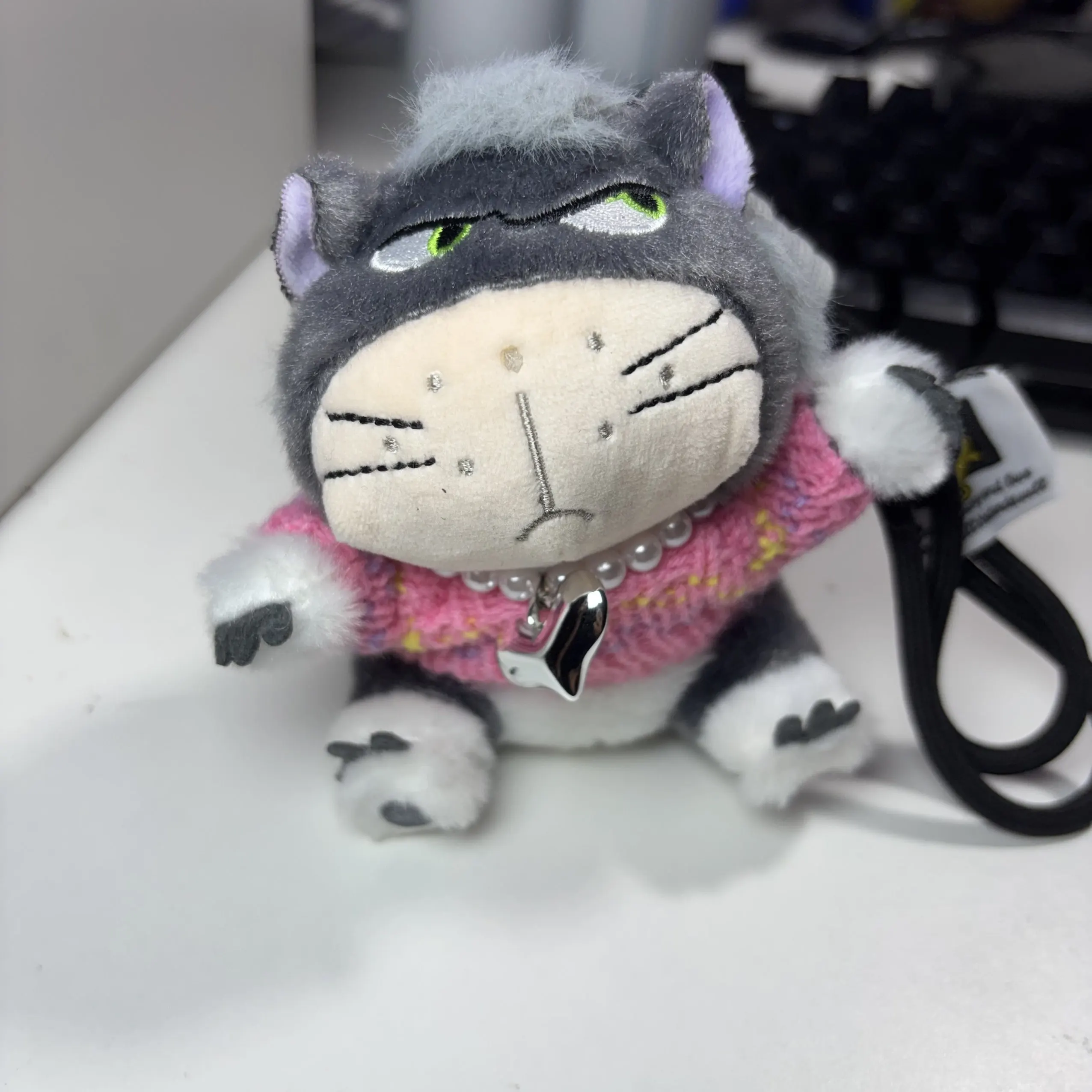 Movie  Cheshire 10cm Lucifer Burger Fries Plush Pendant Toy Keychain Backpack Pendant Friend Holiday Girl Birthday Gift view 3