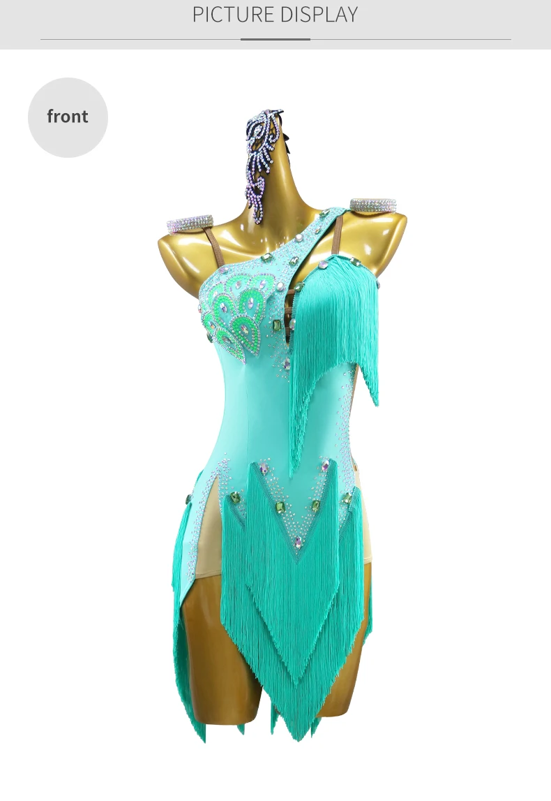 Lateinamerikanisches Tanzkleid für Wettbewerbe, Abschlussball 2026, Abschlussball-Outfits, Damen-Kostüme, Mädchen-Tanzkleidung, Sport, Amerikanisch, Erwachsene, Elegantes Karnevalskostüm – Detail 7