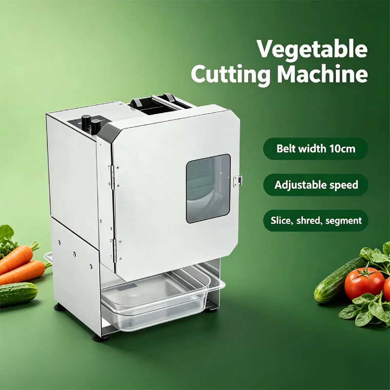 Large Feed Opening Portable Electric Scallion Cutter For Home & Commercial Use Slice Shred Segment Vegetable Cutting Machine