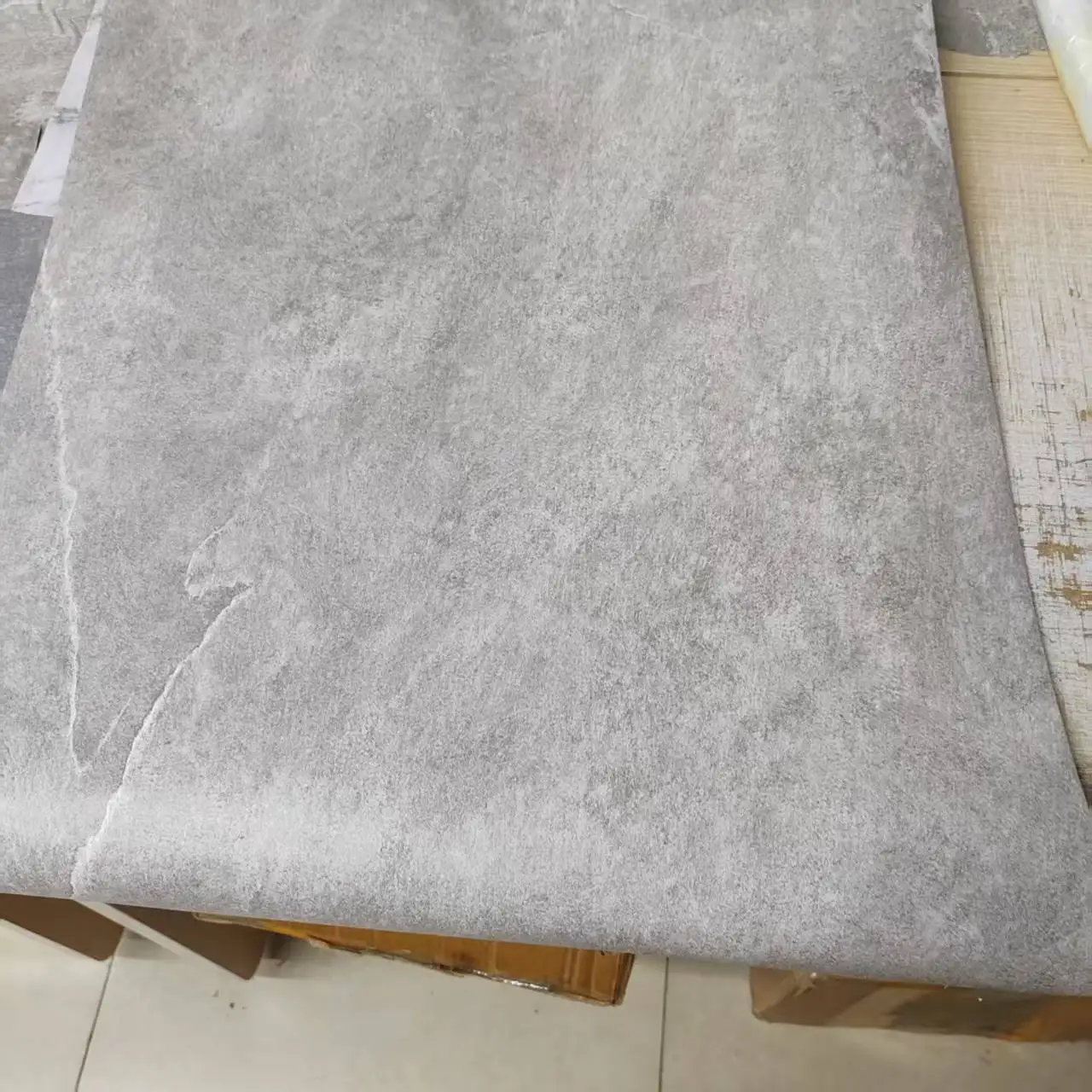 

59cm Wide PVC Waterproof Wallpaper Self-adhesive Oil Proof Kitchen Wallpaper Bathroom Living Room Anti-slip Floor Stickers Decor