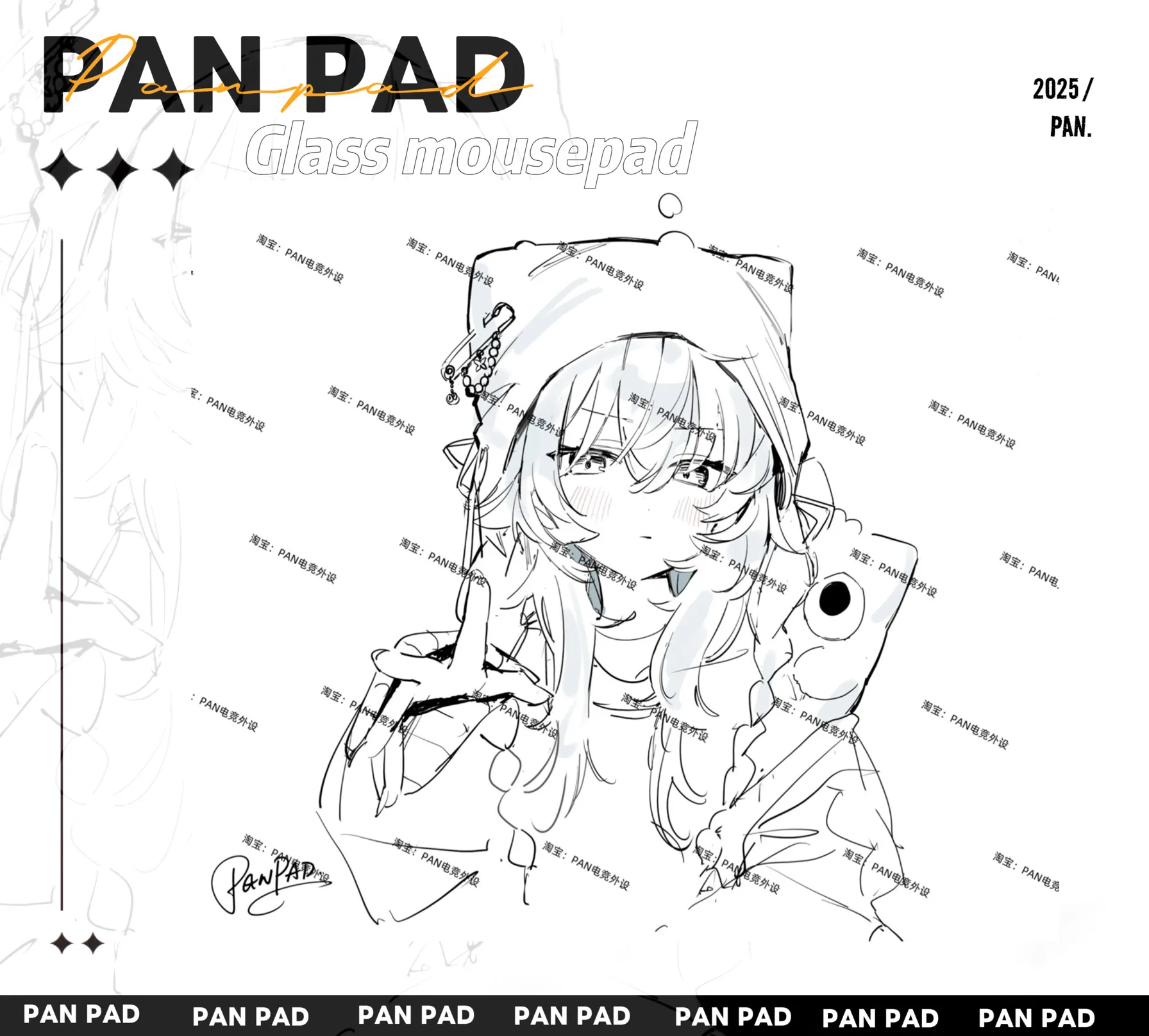 PAN Esports Glass Mousepad Smooth and Speed Mouse Pad FPS Coating Full Coverage Primer For TTK APEX CSGO PC Accessories Gifts