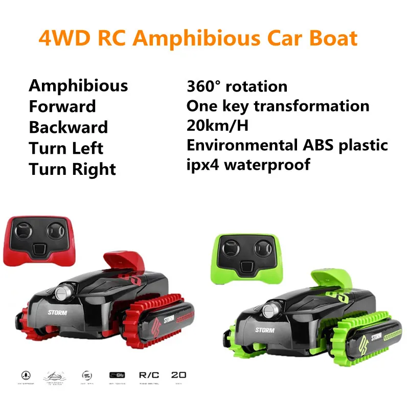 

Amphibious Rc Car 1:16 Waterproof Deformation Stunt RC Boat RC Tank 2.4G 4WD Truck Radio Controlled Vehicles Toys For Children