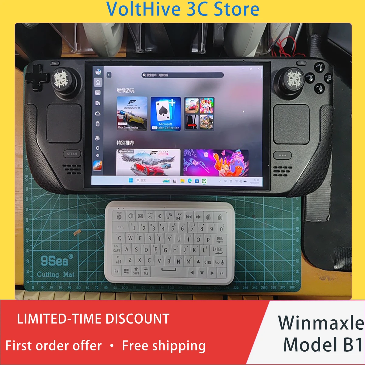 Winmaxle Model B1 Mini Keyboard Tri‑Mode RGB Backlit Multi‑OS Compatible Portable Handheld for Desktop Travel Hobby Holiday Gift