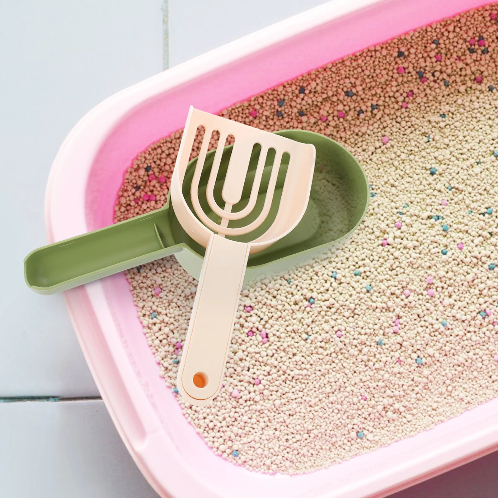 

Cat Litter Shovel Durable Plastic Easy Filter Clean Multi Functional Pet Scoop Smooth Surface Fine Sifting Cleaning Supply