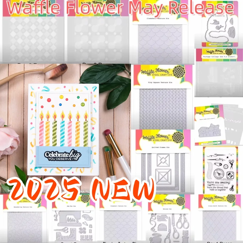 Cutting Dies For Waffleflower Sewing Machine 2025 New  Craft Embossing Make Paper Greeting Card Making Template DIY Handmade
