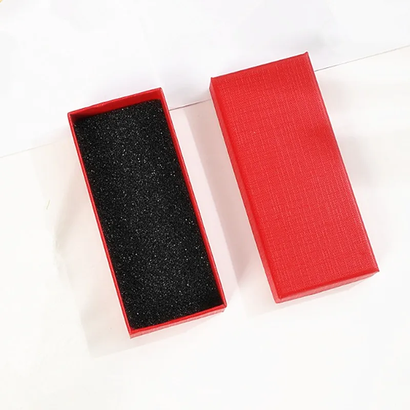 Wholesale of blue, red, black rectangular heaven and earth cover keychain packaging boxes, jewelry gift boxes