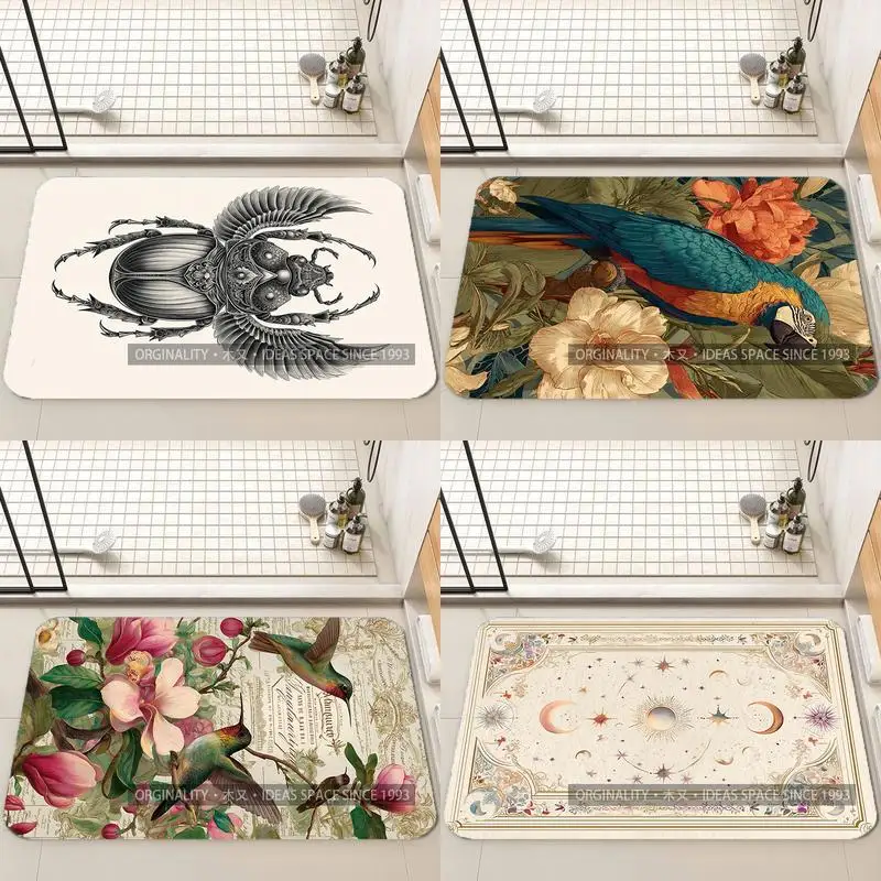 Intricate Beetle Pattern Mat Living Room Decoration Home Sofa Non-Slip Carpet Study Bedroom Tatami Children'S Soft Floor Mat